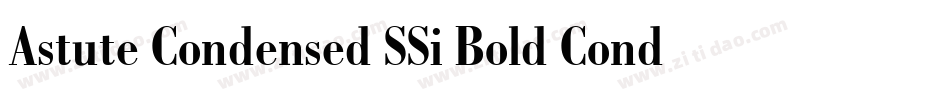 Astute Condensed SSi Bold Condensed字体转换